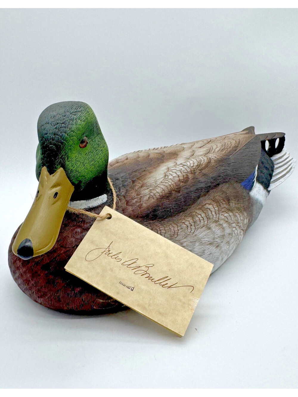 Jules A Bouillet Mallard Drake Decoy 1992 Signed #1396/3500